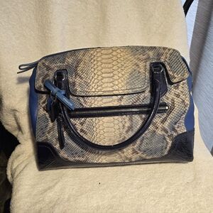 Coach Vintage Python Blue Textured Bag